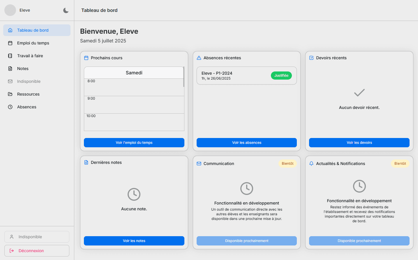 Edu Portal Dashboard